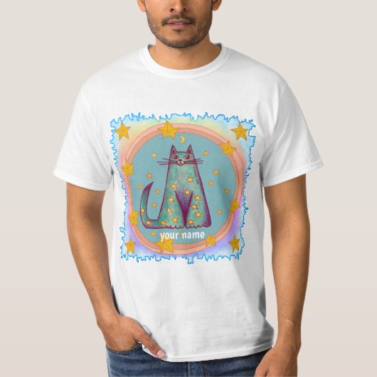 ボーダーキャット Tシャツ (正面)