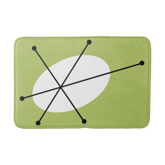 ボーダーグリーン風呂マット バスマット (正面)