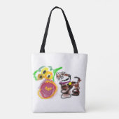 ボーダーコリーとひまわり トートバッグ (裏面)
