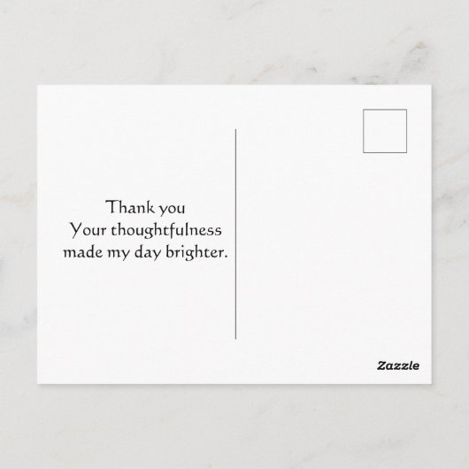 ボーダーコリーと野の花の感謝のポストカード ポストカード (裏面)