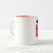 ボーダーコリーのお母さんのマグ ツートーンマグカップ (正面左)