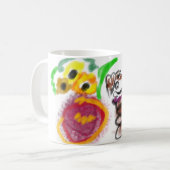 ボーダーコリーのひまわり コーヒーマグカップ (正面左)