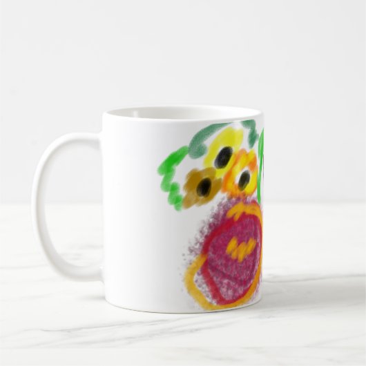 ボーダーコリーのひまわり コーヒーマグカップ (左)