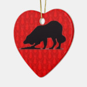 ボーダーコリーのクリスマスのオーナメント セラミックオーナメント (左)