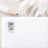 ボーダーコリーのクリスマスの差出人住所ラベル ラベル (インサイチュ)