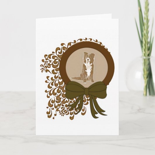 ボーダーコリーのクリスマスカード シーズンカード (正面)