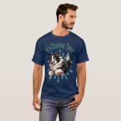 ボーダーコリーのズーミータイム Tシャツ (正面フル)