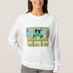 ボーダーコリーのタケTikiのバー Tシャツ