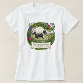 ボーダーコリーのドッグウォーカー オリジナルTシャツ Tシャツ