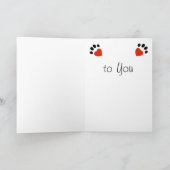 ボーダーコリーのハッピーバースデーカード カード (内部)