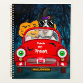 ボーダーコリーのハロウィーン運転車怖い プランナー手帳 (正面)