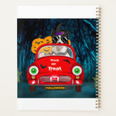 ボーダーコリーのハロウィーン運転車怖い プランナー手帳 (裏面)