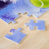 ボーダーコリーのパズル- "カササギ金ゴールド" ジグソーパズル (側面)