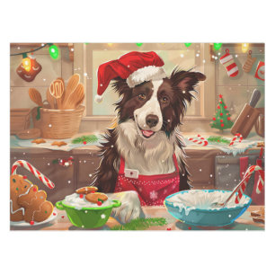ボーダーコリーのホリデーベーキング:楽しいクリスマス テーブルクロス