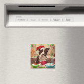ボーダーコリーのホリデーベーキング:楽しいクリスマス マグネット (インサイチュ (食洗機))