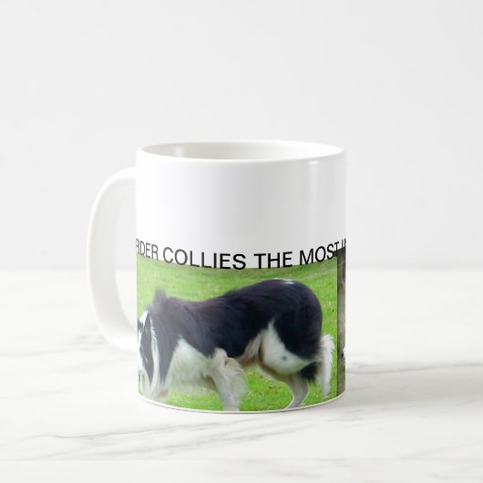 ボーダーコリーのマグ コーヒーマグカップ (正面左)