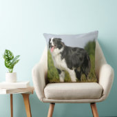 ボーダーコリーの喘ぐ立つこと クッション (椅子)