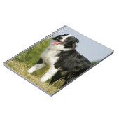 ボーダーコリーの喘ぐ立つこと ノートブック (左側)