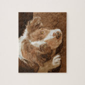 ボーダーコリーの子犬 ジグソーパズル (縦)