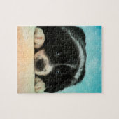 ボーダーコリーの子犬 ジグソーパズル (横)