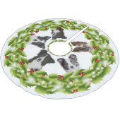 ボーダーコリーの木のスカート ブラッシュドポリエステルツリースカート (アングル)