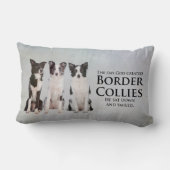 ボーダーコリーの枕 ランバークッション (裏面)