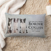 ボーダーコリーの枕 ランバークッション (ブランケット)