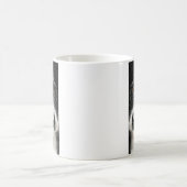 ボーダーコリーの水彩画肖像画 コーヒーマグカップ (中央)