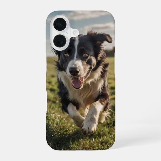 ボーダーコリーの牧羊 iPhone 16ケース (裏面)