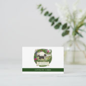 ボーダーコリーの犬の散歩カスタムロイヤルティカード 名刺 (スタンド正面)
