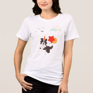 ボーダーコリーの犬Tシャツ 🐶 かわいい・忠誠心あふれるペットラブ トライブレンドTシャツ