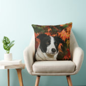 ボーダーコリーの秋のHeadshot クッション (椅子)