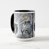 ボーダーコリーの絵画のコーヒー・マグ マグカップ (正面左)