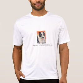 ボーダーコリーの肖像画 デジタルアート Tシャツ