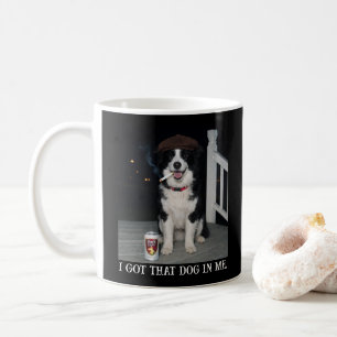 ボーダーコリーの面白いミーム「私の中にあの犬がいる」 コーヒーマグカップ