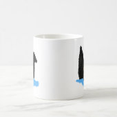 ボーダーコリーの顔 コーヒーマグカップ (中央)