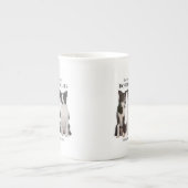 ボーダーコリーの骨灰磁器のマグ ボーンチャイナマグカップ (正面)