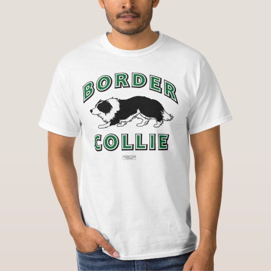 ボーダーコリーのTシャツ(白い) Tシャツ (正面)