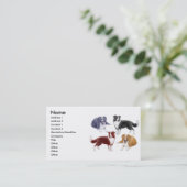 ボーダーコリーは名刺の後をつけます 名刺 (スタンド正面)