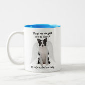 ボーダーコリーは天使のマグです ツートーンマグカップ (左)