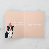 ボーダーコリー好きな人への誕生日カード | かわいいボーダーコリー カード (内部)