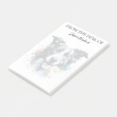 ボーダーコリー好きのためのモノグラムメモ ポストイット (アングル)