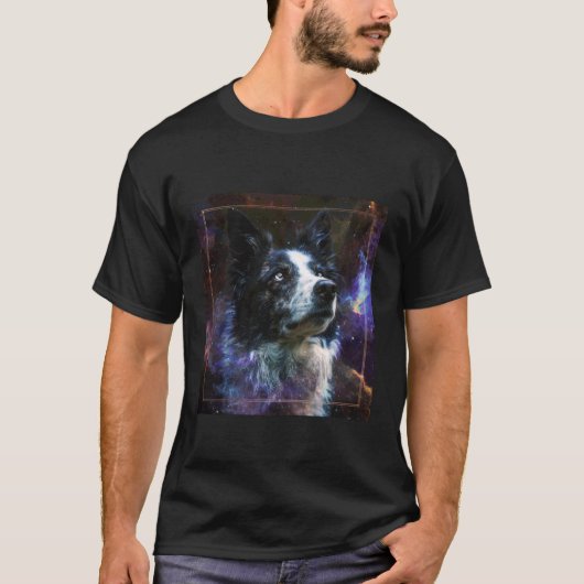 ボーダーコリー宇宙 Tシャツ (正面)