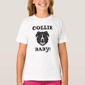 ボーダーコリー愛好家の自慢の愛らしい犬のデザイン Tシャツ
