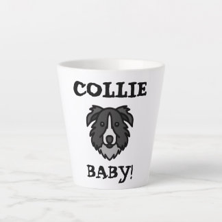 ボーダーコリー愛好家プライド かわいい犬デザイン カフェラテマグ