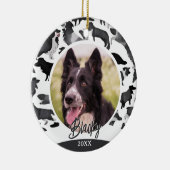 ボーダーコリー柄 愛犬の写真入り クリスマス オーナメント (右)
