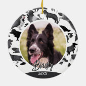 ボーダーコリー柄 愛犬の写真入り クリスマス オーナメント (裏面)
