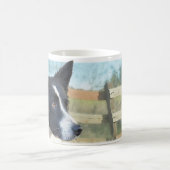 ボーダーコリー牧場犬 コーヒーマグカップ (中央)