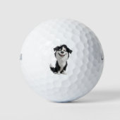 ボーダーコリー牧羊犬のゴルフボール ゴルフボール (正面)