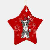 ボーダーコリー犬のオーナメント セラミックオーナメント (右)